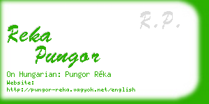 reka pungor business card