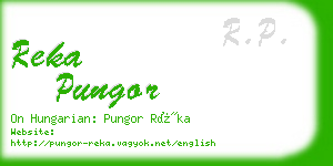 reka pungor business card